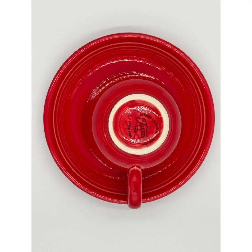 Fiesta by Homer Laughlin Teacup and Saucer Set - Scarlet Red